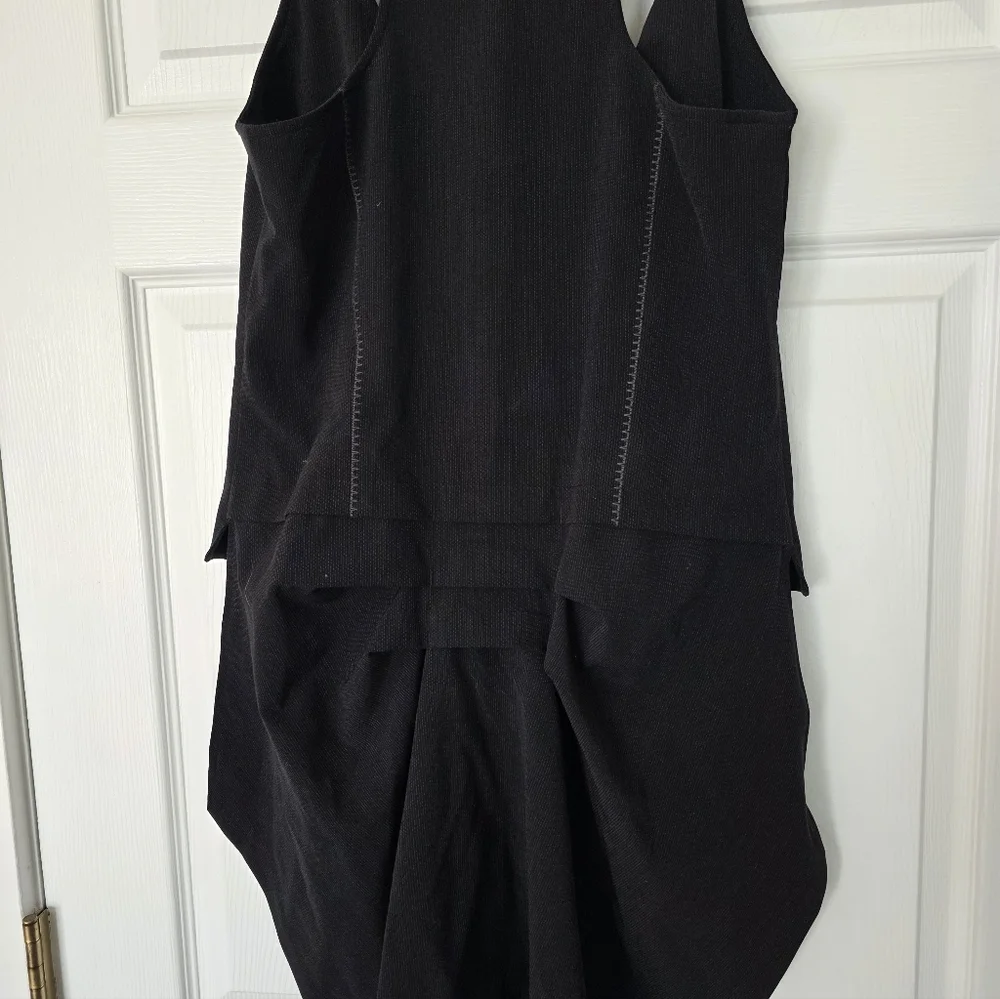 Womens Cop. Copine Vest Shirt Size 42  Futuristic Avant Garde Black, Gray Pinstr - Picture 7 of 12